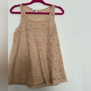 Lace, tan, beige, tank top